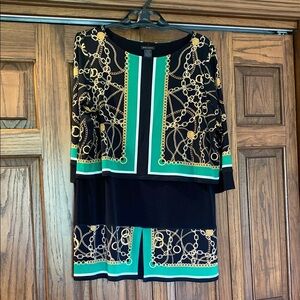 NWOT Eva Varro 3/4 Sleeve Layered Tunic